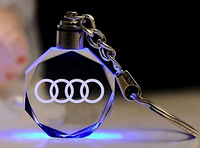 llaveros cristal led con logos