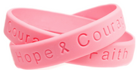 Pulseras de silicona en bajo relieve