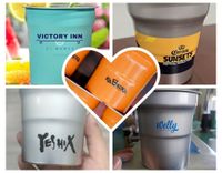 Vasos de aluminio ecológicos y reciclabes