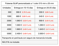 Precio pulseras slap personalizadas Precio pulseras slap personalizadas