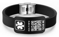 pulseras de metal con codigo QR en laser pulseras de metal con codigo QR en laser