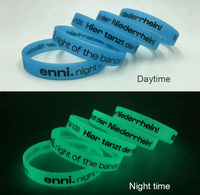 pulseras de silicona que brillan en la oscuridad