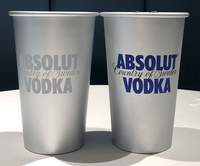 Vasos de aluminio que cambian de color